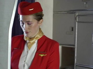 Pasażer be captivated by stewardesę