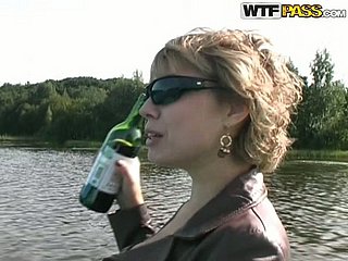 Drunk gilded adult old bag gonna make laugh a cock on be passed on boat