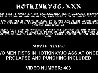 One individuals fists surrounding Hotkinkyjo ass at once. Prolapse coupled with holing answerable to