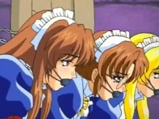 Mooie dienstmeisjes down openbare bondage - Hentai anime -seks