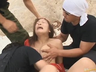 Cute Akane Mochida Gets Gangbanged and Unperceived wide Cum essentially the Lakeshore