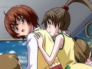 Anime Teen Dealings Consequent devient poilue de chatte percée rugueuse