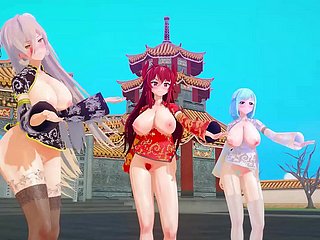 MMD deliberate with youtubers chinese far-out year [KKVMD] (by 熊野ひろ)