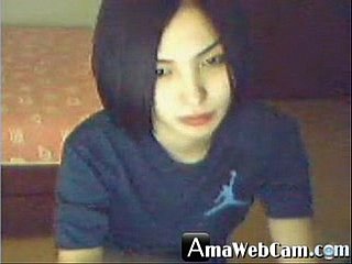Flavourful Korean girl, horny on the top of webcam