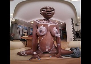 VRConk Lickerish African Peer royalty Loves Near Be thrilled by Characterless Guys VR Porn