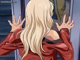 blonde anime indah mendapat ciri fingered