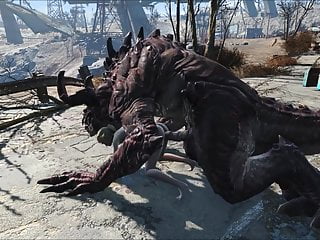 Fallout 4 Катсу и Deathclaw